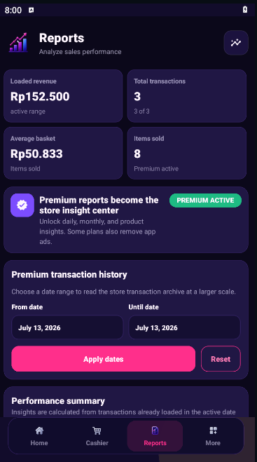 Reports Premium StoreMan
